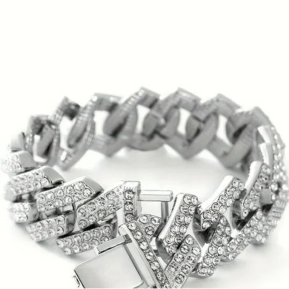 1pc Men's Bracelet Rhinestone - Picture 5 of 7
